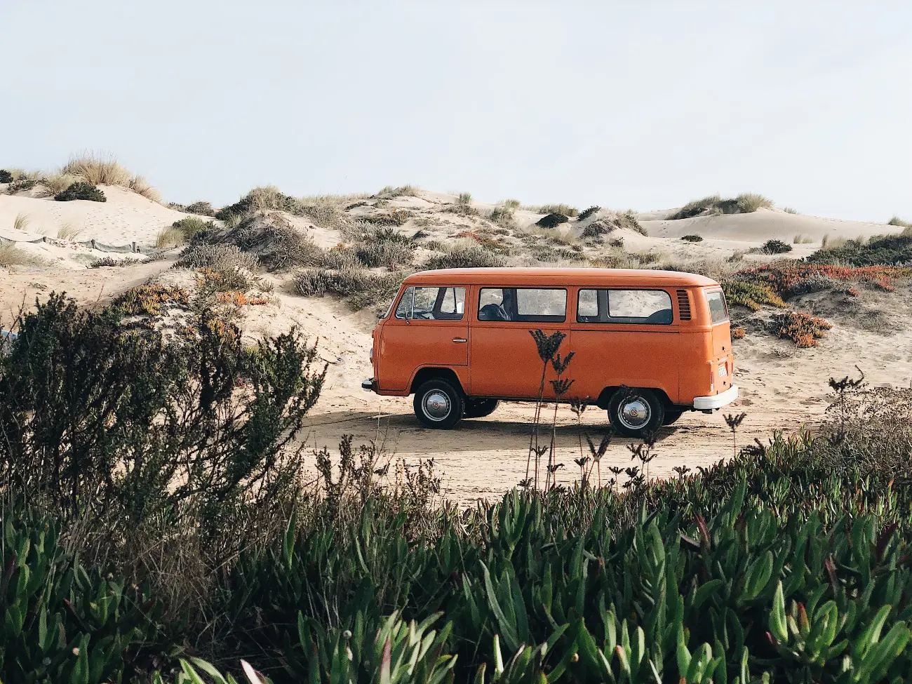 Campervan on the beach