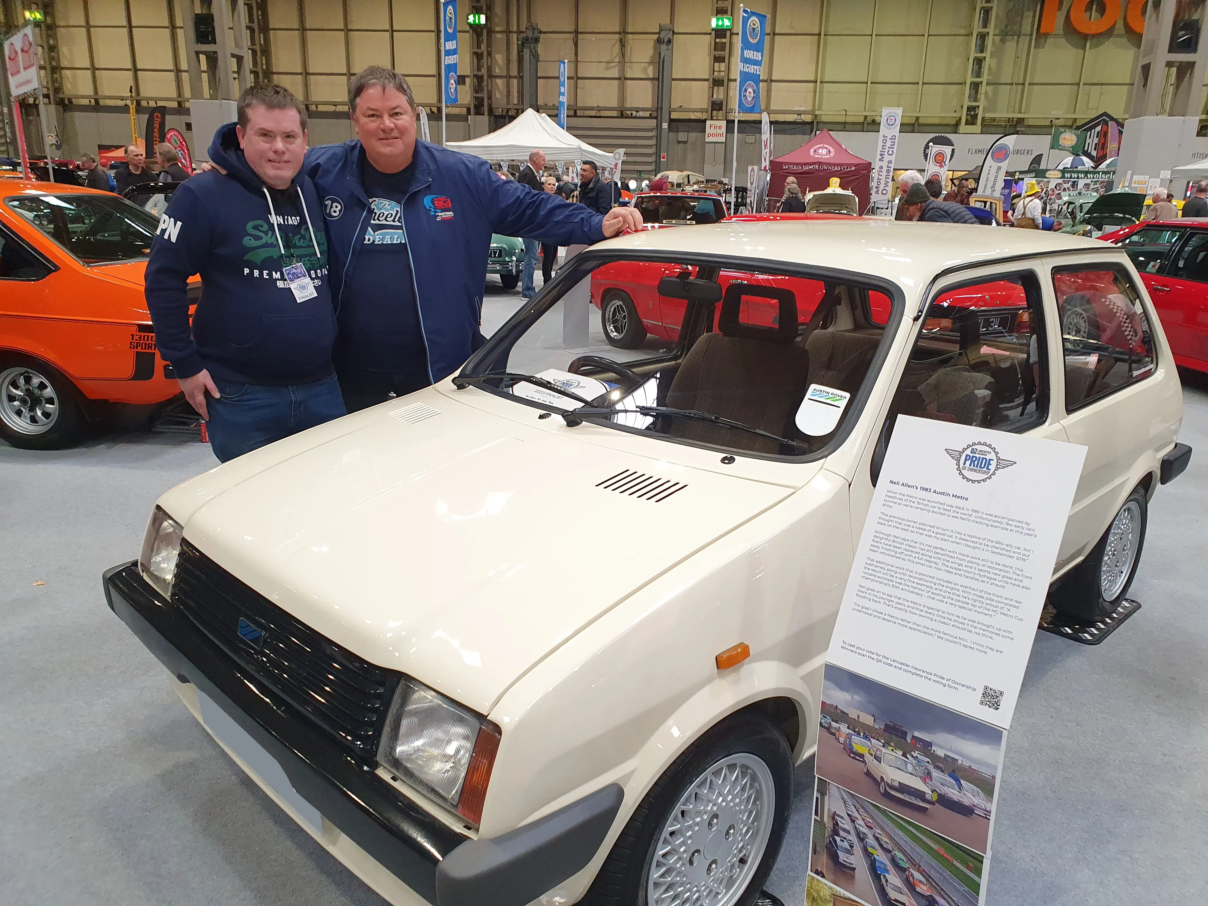 People stood near car
